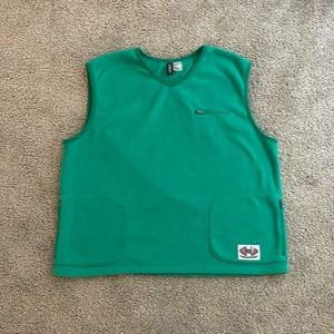 Green fleece vest